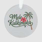 Kerstmis Familie Mele Kalikimaka Hawaï Strand Ornament (voorkant)