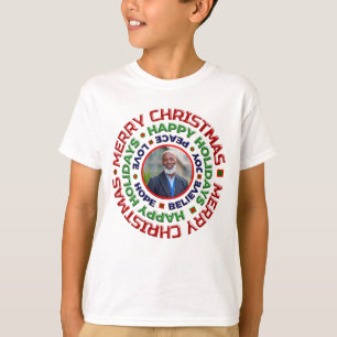 Kerstmis Familie Papa Mam Foto Feestdagen Custom T-shirt