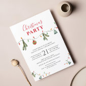 Kerstmis Familie Party Rustieke Uitnodiging