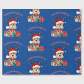 Kerstmis familie Pet Cadeaupapier (Vlak)