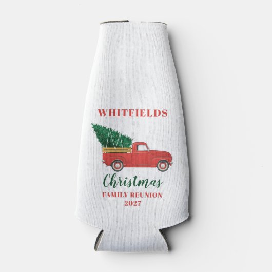 Kerstmis Familie Reünie Jaarlijkse Partij Custom Flesjeskoeler (Voorkant)