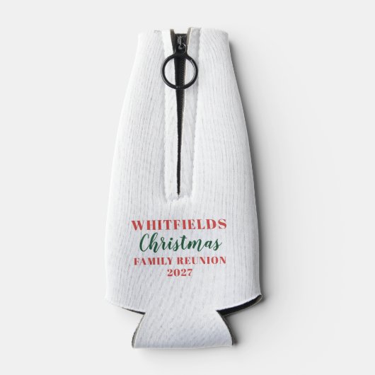 Kerstmis Familie Reünie Jaarlijkse Partij Custom Flesjeskoeler (Achterkant)