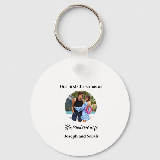 Kerstmis Familie Sleutelhanger (Voorkant)