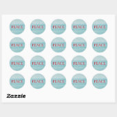 Kerstmis Familie Vrede Ronde Sticker (Vel)