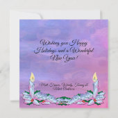 Kerstmis Familie Zonsondergang 0909 Feestdagenkaart (Achterkant)