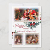 Kerstmis familiefoto kerstkaart (Achterkant)