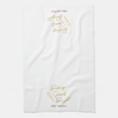 Kerstmis familienaam 'Baking Spirits Bright' Theedoek (Verticaal)