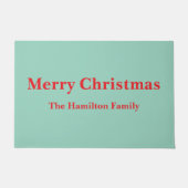 Kerstmis familienaam deurmat (Voorkant)