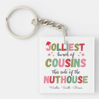 Kerstmis familienaam neef hereniging bijpassend sleutelhanger