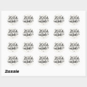 Kerstmis familienaam ronde sticker (Vel)