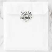 Kerstmis familienaam ronde sticker (Tas)