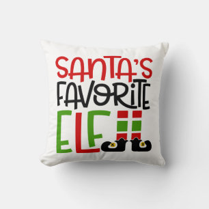 Kerstmis Familiepret met de favoriete elf van de K Kussen