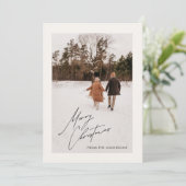 Kerstmis familievakantiefoto kaart (Staand voorkant)