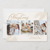 Kerstmis familievakantiefoto kaart (Voorkant)