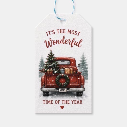 Kerstmis fancy cadeaukaartje cadeaulabel (Voorkant)
