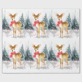 Kerstmis Fantasievol Herten | Inpakpapier (Vlak)