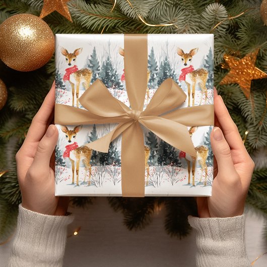 Kerstmis Fantasievol Herten | Inpakpapier