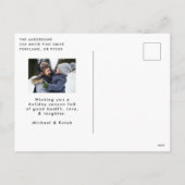 Kerstmis Fantasievol Schrift Foto Feestdagenkaart (Achterkant)