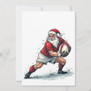 Kerstmis Fantasy Football Speelt Kerstman Kaart