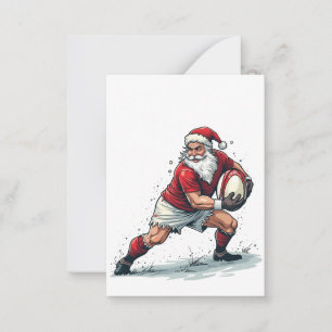 Kerstmis Fantasy Football Speelt Kerstman   Notitiekaartje