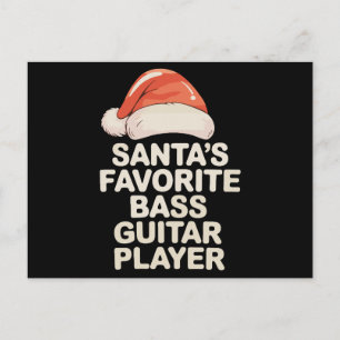 Kerstmis favoriete basgitaarspeler van Sinterklaas Feestdagenkaart