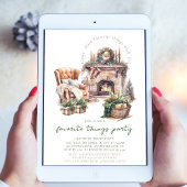 Kerstmis favoriete dingen Party Cosy Open haard Kaart