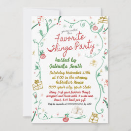 Kerstmis Favoriete Dingen Uitnodiging