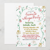 Kerstmis Favoriete Dingen Uitnodiging (Voorkant / Achterkant)