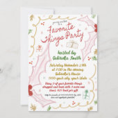 Kerstmis Favoriete Dingen Uitnodiging (Voorkant)