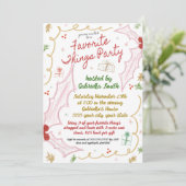 Kerstmis Favoriete Dingen Uitnodiging (Staand voorkant)