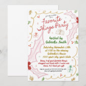 Kerstmis Favoriete Dingen Uitnodiging (Voorkant / Achterkant)