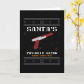 Kerstmis favoriete gamer van Sinterklaas Kaart (Gele Bloem)