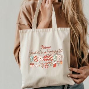 Kerstmis favoriete leraar van de Kerstman Tote Bag