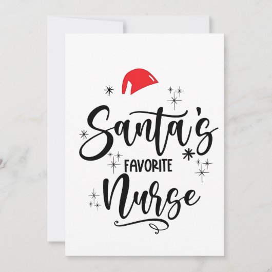 Kerstmis Favoriete Verpleegster Aankondiging (Voorkant)