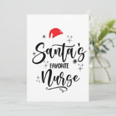 Kerstmis Favoriete Verpleegster Aankondiging (Staand voorkant)