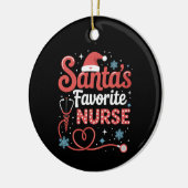 Kerstmis favoriete verpleegster keramisch ornament (Links)