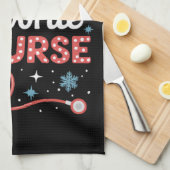 Kerstmis Favoriete Verpleegster Theedoek (Quarter Fold)