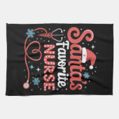Kerstmis Favoriete Verpleegster Theedoek (Horizontaal)