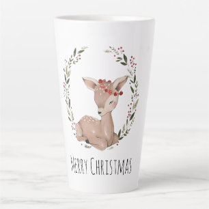 Kerstmis Fawn Wreate  Latte Mok