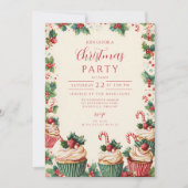 Kerstmis Feest Cupcake Blijdschap Kaart (Voorkant)