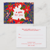 Kerstmis-/feestcadeaubon Kortingskaartje (Voorkant / Achterkant)