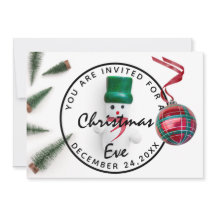 Kerstmis feestdag diner witte groene sneeuw