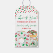 Kerstmis, feestdag Donut Sprinkles, Baby Sprinkle Cadeaulabel (Voorkant)