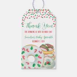 Kerstmis, feestdag Donut Sprinkles, Baby Sprinkle Cadeaulabel