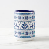 Kerstmis - feestdag feestdag feestelijke feestelij tweekleurige koffiemok (Center)