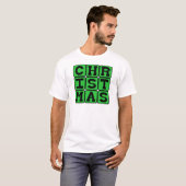 Kerstmis, Feestdag (Groene Variant) T-shirt (Voorkant volledig)