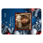 Kerstmis, feestdag, ik hou van je oma magneet (Horizontaal)