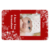 Kerstmis, feestdag, ik hou van je oma magneet (Horizontaal)