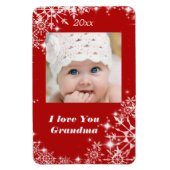 Kerstmis, feestdag, ik hou van je oma magneet (Verticaal)