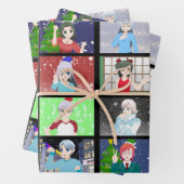 Kerstmis/feestdag, met animatiemodel, blad inpakpapier vel (In situ)